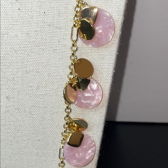 Talbots Pink and Gold Charm Necklace - Picture 2 of 4